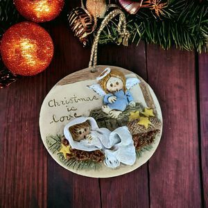 Vintage 1992 Original LaBerge Ornament Nativity Scene Baby Jesus